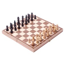 Kohimo折疊式木質經典高級型攜帶式西洋棋盤遊戲組 4W065, 混色, 1組