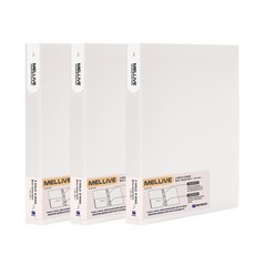 Mellive O型環3孔活頁夾, 乳霜白, 3個