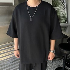 머시따 남성용 네오 특양면 프리미엄 오버핏 반팔 티셔츠