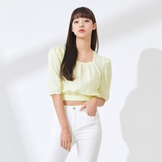 미쏘 밴딩 크롭 블라우스