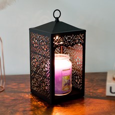 YANKEE CANDLE 轉盤式計時器蠟燭加熱燈+蠟燭 L號+燈泡組 2入, 黑色(融蠟燈)+Lemon Lavender(蠟燭)