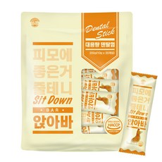 앉아바 덴탈껌 강아지 간식 20p, 피모건강, 200g, 1개 - 장건강덴탈강아지껌