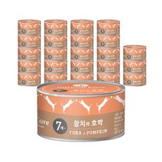 네츄럴코어 고양이 7세 간식 캔 95g, 혼합맛(참치/호박), 24개