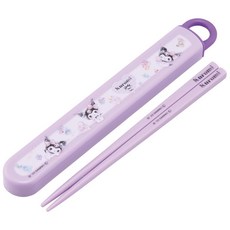 스케이터 젓가락 16.5cm + 케이스 세트 ABS2AMAG, 쿠로미24, 젓가락 + 케이스, 1세트
