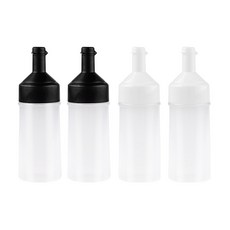 스퀴즈 오일드래싱 소스통 블랙 2p + 화이트 2p 세트 250ml, 1세트