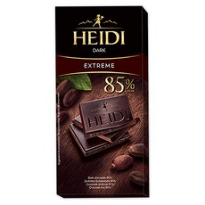 HEIDI 赫蒂 85%黑巧克力，完美比例，濃郁風味, 80g, 1盒