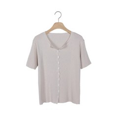 골지반팔가디건