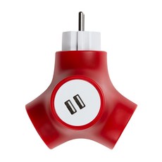 파워존 테트라포드 USB 오리지널 멀티탭 2구 PA-GEK-02SU2, 1개, 13cm, 메이플레드