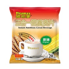 Vitamax 維他麥 三合一麥片 原味, 香醇穀物, 隨身包裝, 600g, 1袋