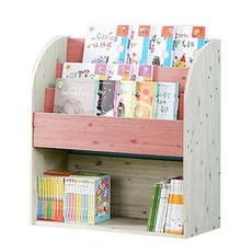 스텔홈 드미엘 DIY 와이드 전면형 책꽂이, 인디핑크