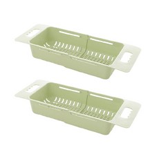 소프트홀릭 싱크대 거치 식기 건조대 2p, 그린
