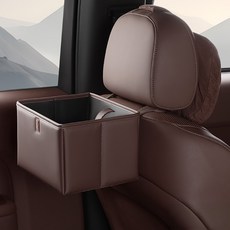 Road Bless車用頭枕皮革收納盒, 1個, 棕色