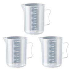 27 堅固耐用的塑料燒杯, 1L 3個