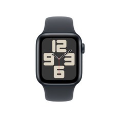 Apple 정품 2024 애플워치 SE 2세대 알루미늄 케이스, 40mm, GPS, 미드나이트 / 미드나이트 스포츠 밴드, S/M