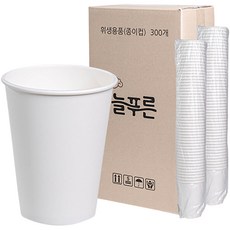 Neulpuleun 高磅數無印刷紙杯 380ml, 300入,一次性紙杯,冷熱飲皆宜, 1組, 300個