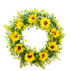 Gomjihom仿真向日葵3種花環 大, 混合顏色