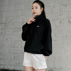 튜브트리 여성용 핏조절 스트링 하이넥 집업 래쉬가드 멀티 바람막이