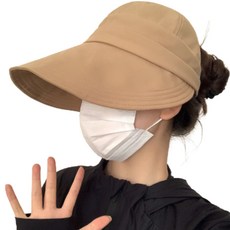 비유샵 여름 햇빛 가리개 모자, 브라운, 1개