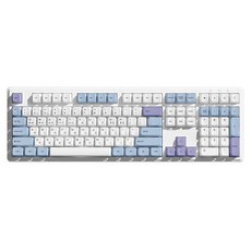 로이체 충전식 저소음 RGB 풀배열 멀티페어링 블루투스 무선 키보드, 블루, RK-G4000, 제조사축