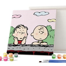 I LOVE PAINTING DIY繪畫組 史努比款 25*25cm, 最好的朋友