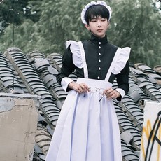 엘쏘 남성용 할로윈데이 섹시 하녀복 코스튬 + 리본머리띠 세트 쏘 남성용 할로윈데이 섹시 하녀복 코스튬 2XL + 리본머리띠 세트