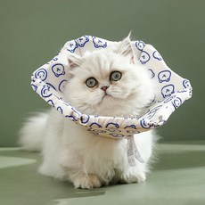 PASTEL PET 寵物圖案波浪領圈, 藍色