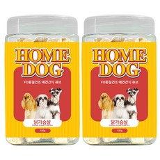 홈도그 강아지 FD 동결건조 영양 간식 동결건조간식, 닭가슴살, 100g, 2개