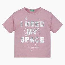 베네통키즈 여아용 SPACE 티셔츠 3096C102GPK