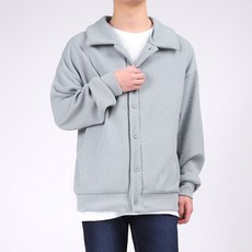 다꾸앙 남성용 간절기 오버핏 넥슨 골지 카라 남자 가디건 F02D4_og4928