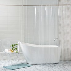 제이라이프 욕실 샤워커튼 민무늬 투명, 1개, 투명계열