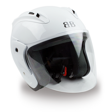 BANCY 오픈페이스 오토바이 헬멧 투명실드 Y-1, M, 화이트