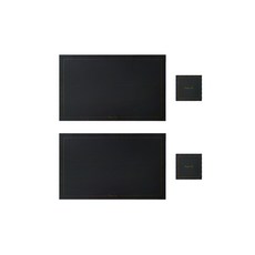 부스마켓 모던디자인 테이블 매트 + 티코스터 2세트, 블랙, 테이블매트(43 x 30 cm), 티코스터(10 x 10 cm)