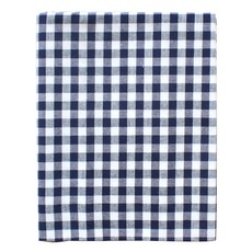 REUHOME 原紗染色格紋布料, 110x90公分, 海軍藍色, 100%棉, 110*90cm, 海軍藍, 1個