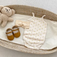 베베니즈 유아용 여름감성 잔패턴 끈나시 바디수트 베니즈 유아용 여름감성 잔패턴 끈나시 바디수트