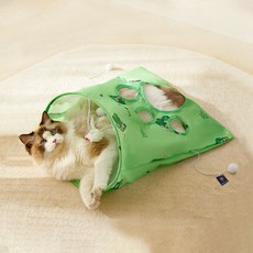 DING DONG PET 粉彩寵物貓 Rustling Sumsum House, 1個, 綠色