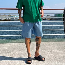 남자연청반바지