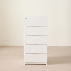 브리다 모던 와이드 서랍장, 크림화이트, 5단 크림화이트, 5개