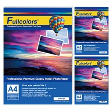 Fullcolors 全彩 噴墨亮面相片紙, A4, 60張