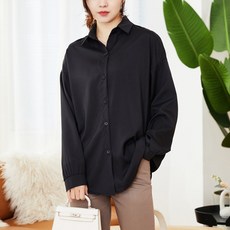 디어로라 여성용 루즈핏 소프트 셔츠 블라우스