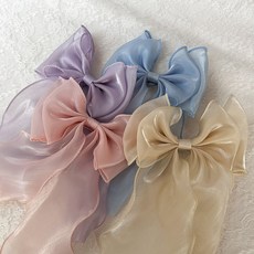 비솔 여아용 공주리본 집게핀 4종 세트 솔 여아용 공주리본 집게핀 4종 세트