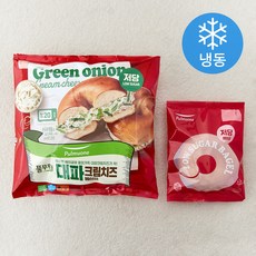 풀무원 대파 크림 치즈 베이글 3개입 (냉동), 405g, 1개 405g, 1개