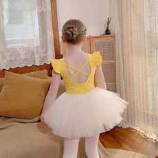 Bebeniz 女童款X型肩帶翅膀無袖緊身衣芭蕾舞裙服套裝