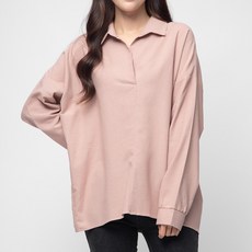 CARET 女款寬鬆無扣襯衫, Free Size, 粉色