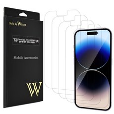더블유케이스 하이브리드 저반사 지문방지 방탄 휴대폰 외부 액정보호필름 5p, 1개