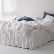 화이트침대스커트셋트