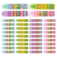 핑크풋 500 두들리 카트리지 지우개 4종 x 10p 세트, 혼합색상, 1세트