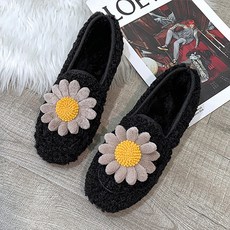 너만바라봐 해바라기 양털 모카신