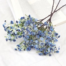 행복한마을 조화 챠밍 안개 부쉬, 블루, 3개