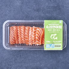 은하수산 노르웨이산 ASC 숙성연어회 슬라이스 (냉장), 120g, 1개
