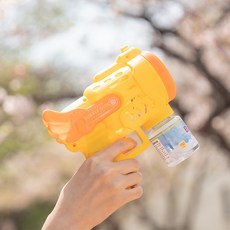 天使泡泡自動泡泡槍, 1個, 黃色